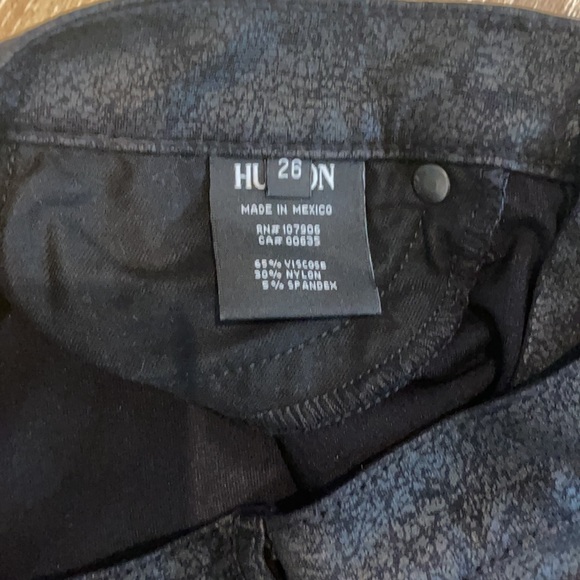 HUDSON - Black Cracked Glass Print Pants -Size 26 - Picture 4 of 7